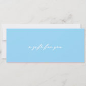 ベビーシッターサービス 青い ギフト券 招待状 (裏面)