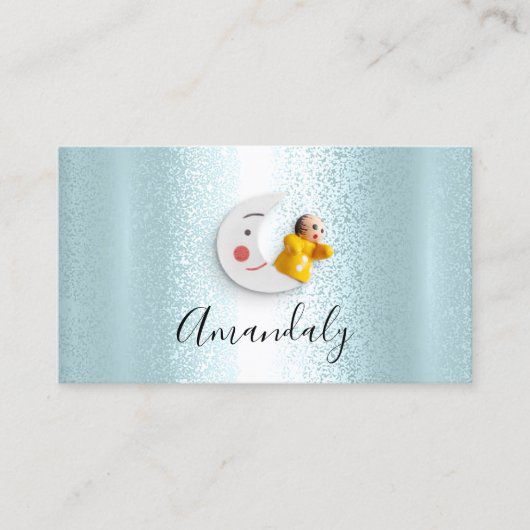 ベビーシッターナニープロフェッショナルチャイルドデイサービスムーン 名刺 (正面)