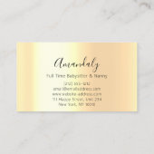 ベビーシッターナニープロフェッショナルチャイルドデイサービスルーム 名刺 (裏面)