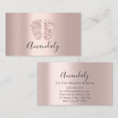 ベビーシッタープロフェッショナルチャイルドデイケア足 名刺 (正面/裏面)