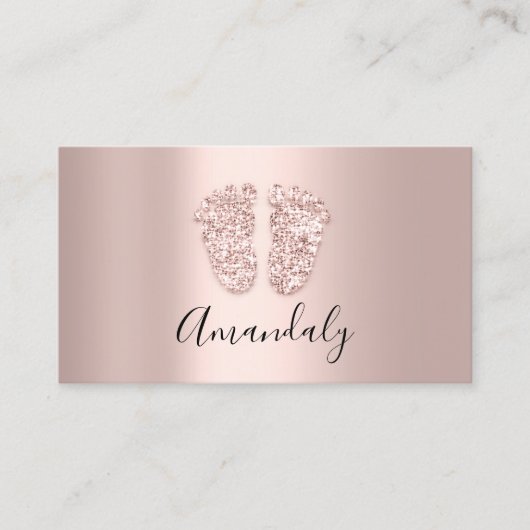 ベビーシッタープロフェッショナルチャイルドデイケア足 名刺 (正面)