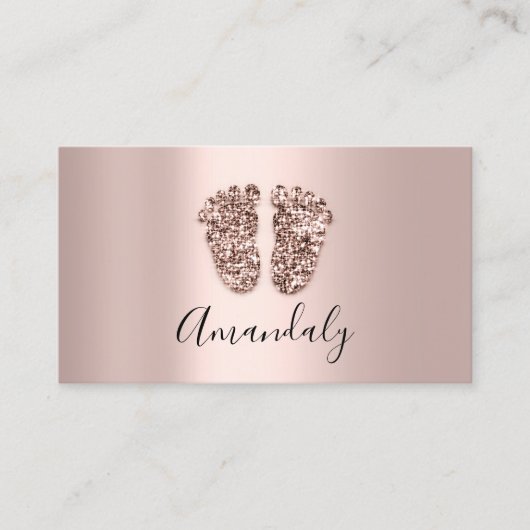 ベビーシッタープロフェッショナルチャイルドデイケア足 名刺 (正面)