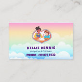 ベビーシッタープロフェッショナルビジネス | かわいい虹 名刺 (正面)