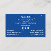 ベビーシッタープロフェッショナルビジネス | かわいい虹 名刺 (裏面)