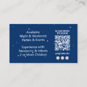 ベビーシッタープロフェッショナルビジネス | ネイビーホワイト 名刺 (裏面)