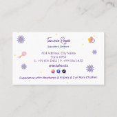 ベビーシッタープロフェッショナルビジネス | 乳母育児 名刺 (裏面)