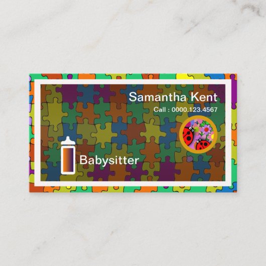 ベビーシッターマグニフィセントジグソーパズル 名刺 (正面)