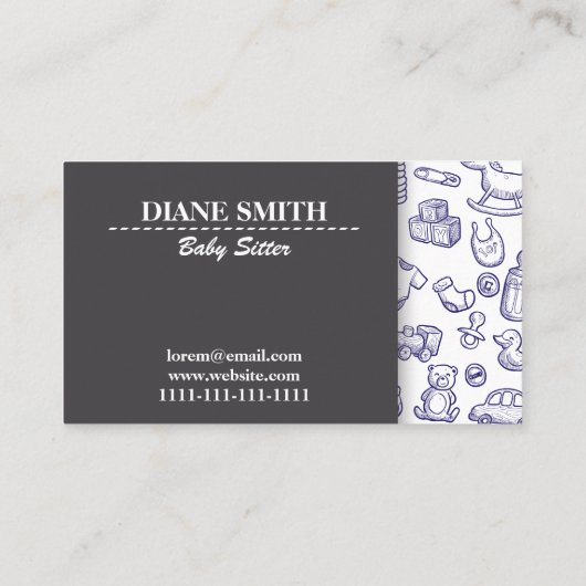 ベビーシッターモダンスタイル 名刺 (裏面)