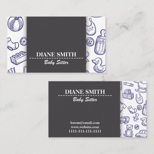 ベビーシッターモダンスタイル 名刺 (正面/裏面)