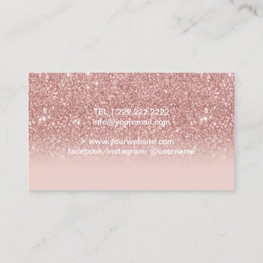 ベビーシッターモダンナニーバラグラデーション金ゴールド 名刺 (裏面)