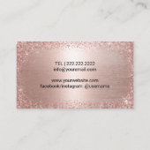 ベビーシッターモダンナニーバラ金ゴールドグリッター 名刺 (裏面)