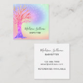 ベビーシッターレインボーカラーズスクエアビジネスカード スクエア名刺 (正面/裏面)