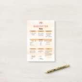 ベビーシッター事業 | ベビーシッター情報ノート ポストイット (デスク上)