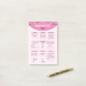 ベビーシッター事業 | ベビーシッター情報ノート ポストイット (デスク上)