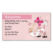 ベビーシッター冷凍機磁気ビジネスカード マグネット名刺 (正面)