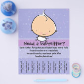 ベビーシッター募集のチラシ チラシ (シングル)