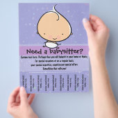 ベビーシッター募集のチラシ チラシ (手)