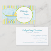 ベビーシッター名刺ブルーキャリッジ 名刺 (正面/裏面)