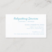 ベビーシッター名刺ブルーキャリッジ 名刺 (裏面)