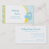 ベビーシッター名刺ブルーパシファイヤー 名刺 (正面/裏面)