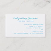 ベビーシッター名刺ブルーパシファイヤー 名刺 (裏面)