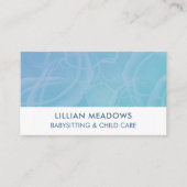 ベビーシッター子ども気に可愛いブルー 名刺 (正面)