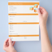 ベビーシッター情報と手順のリスト チラシ (手)