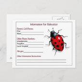 ベビーシッター情報カード:子どものレデ気にィブ ポストカード (正面/裏面)