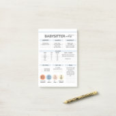 ベビーシッター情報メモ ポストイット (デスク上)