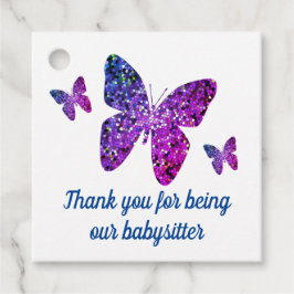 ベビーシッター感謝蝶ありがとう フェイバータグ