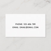 ベビーシッター書道美学モダンエレガント 名刺 (裏面)