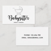 ベビーシッター書道美学モダンエレガント 名刺 (正面/裏面)