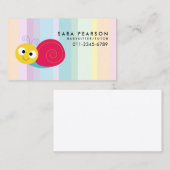 ベビーシッター気にチューターチャイルドカワイカタツムリ 名刺 (正面/裏面)