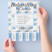 ベビーシッター気にビジネスのストリップの破れ チラシ (手)