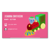 ベビーシッター気に幼稚園ベビーシッター マグネット名刺 (正面)