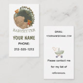 ベビーシッター眠いベビーベアービジネスカード 名刺 (正面/裏面)