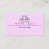 ベビーシッター連絡フローラ名刺 名刺 (裏面)