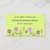 ベビーシッター連絡フローラ名刺 名刺 (正面)