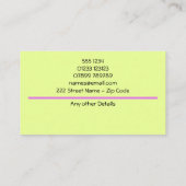 ベビーシッター連絡フローラ名刺 名刺 (裏面)