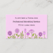 ベビーシッター連絡フローラ名刺 名刺 (正面)