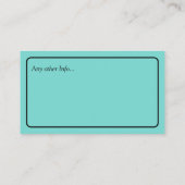 ベビーシッター連絡名刺 名刺 (裏面)