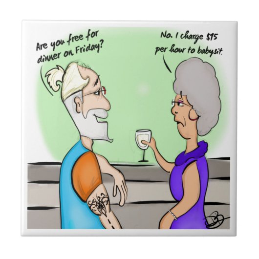 ベビーシッター陶磁器タイル タイル (正面)