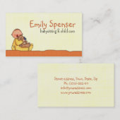 ベビーシッター&チャイルド気にイエローベビーホルダンベア 名刺 (正面/裏面)