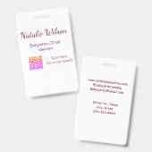 ベビーシッター チャイルド デイケア ナニー 名前 詳細を追加 バッジ (正面＆裏面)