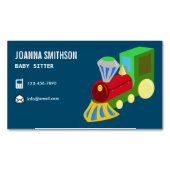 ベビーシッター・デ気にー・幼稚園ベビーシッター マグネット名刺 (正面)