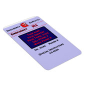 ベビーシッター/介護者緊急連絡磁石 マグネット (右側)