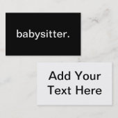 ベビーシッター 名刺 (正面/裏面)