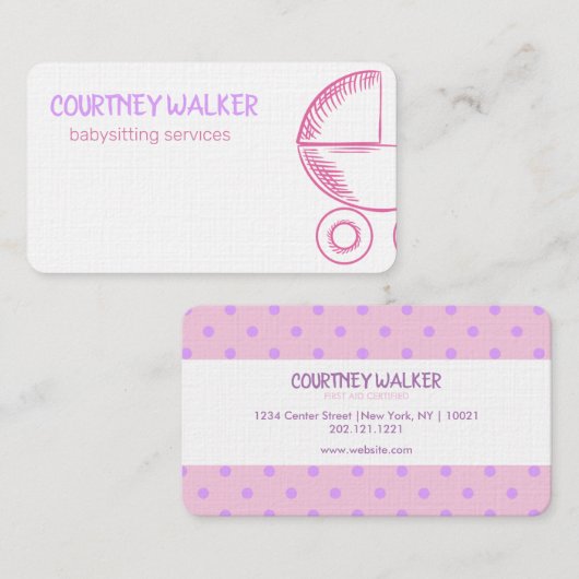 ベビーシッター 名刺 (正面/裏面)