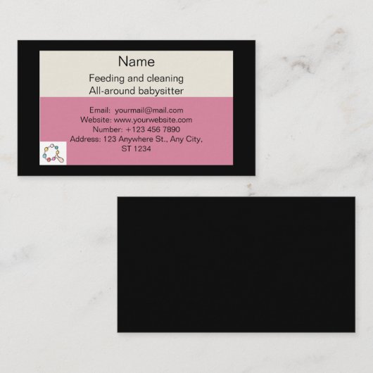 ベビーシッター 名刺 (正面/裏面)