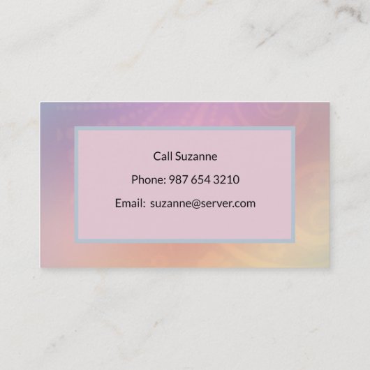 ベビーシッター 名刺 (裏面)